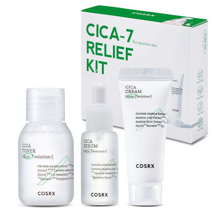 COSRX CICA-7 RELIEF KIT- 3 step